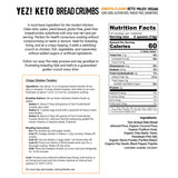 Yez! Artisan Keto Bread Crumbs - 8 oz bag - Plain, grain-free bread crumbs
